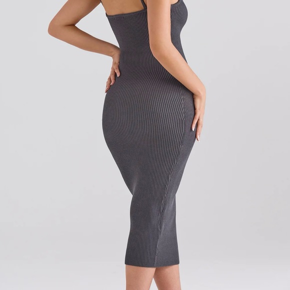 House of CB London Charcoal Knit Midi Dress - Picture 3 of 8
